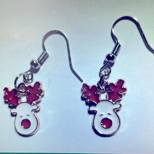Enamel Reindeer Fashion Christmas Earrings